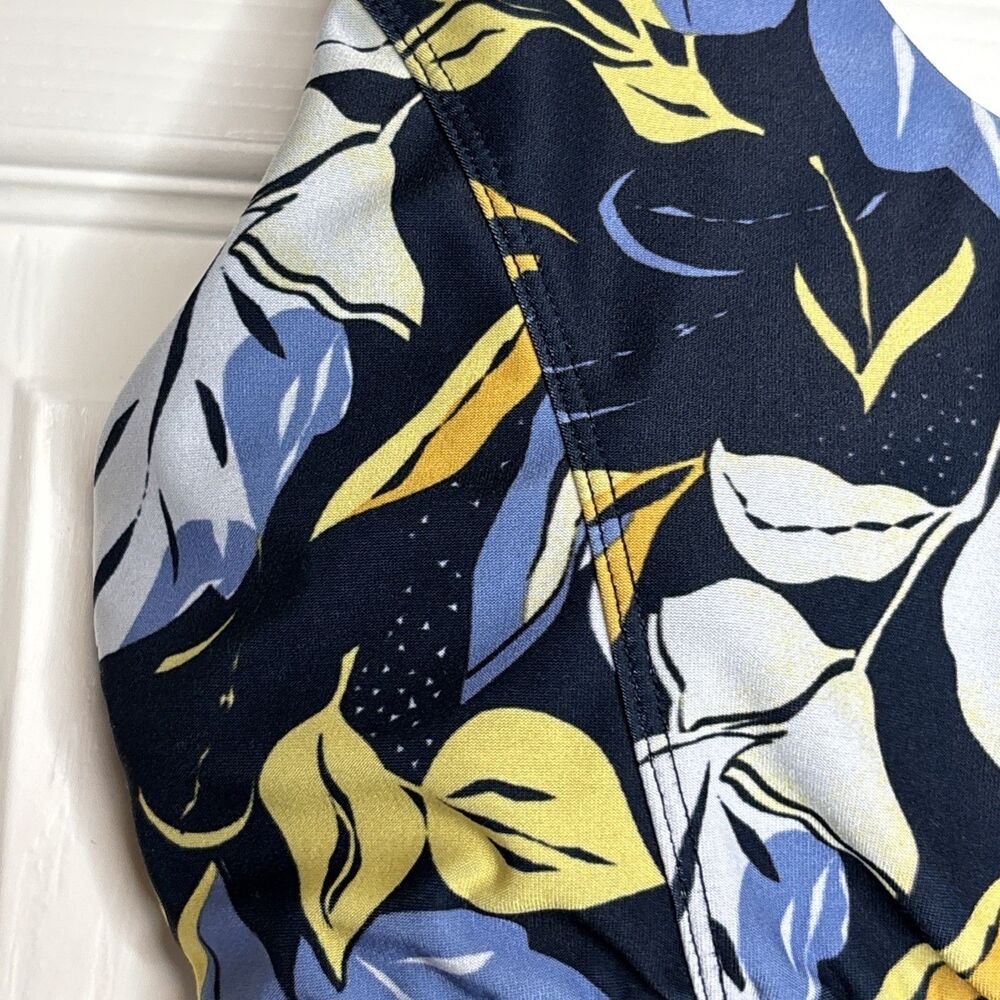 Danskin Now Sports Bra L Multicolor Leaf Print Activewear Crop Top Workout - Picture 6 of 7